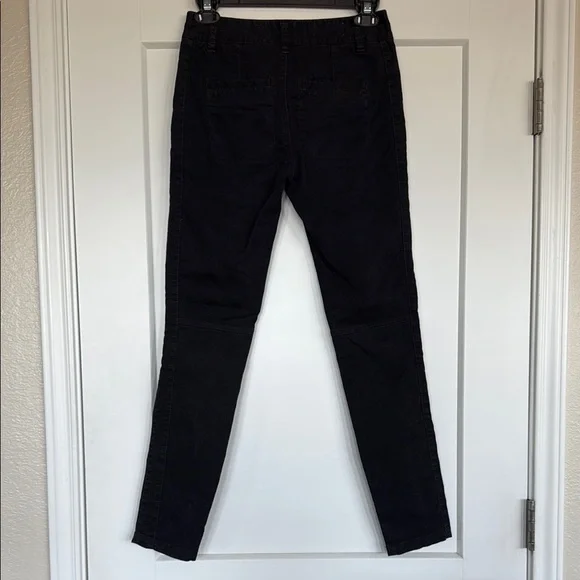 Anthropologie Pilcro and the Letterpress Black Moto Jeans Pants, Size 0 - Picture 7 of 8